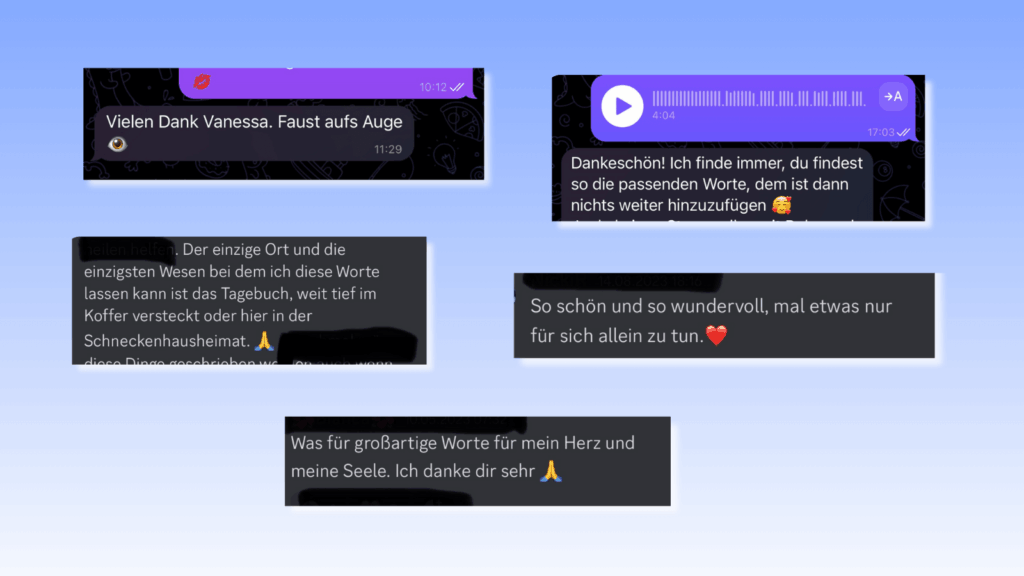 Testimonial einer Kundin über PURE Session